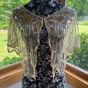 Babeyond Sequin Dress Cape NWT